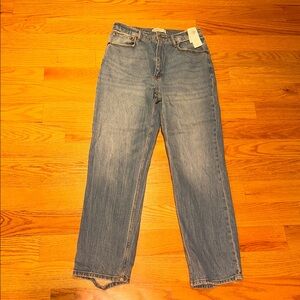 NWT Abercrombie & Fitch The Ankle Straight Ultra High Rise Jean Size 10 long